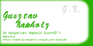 gusztav napholz business card